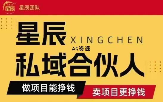全网首发星辰私域项目合集,最新实操玩法,短期快速实现变现-351资源网