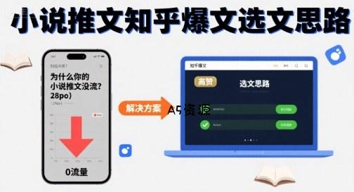 为什么你的小说推文没流量?小说推文知乎爆文选文思路-351资源网