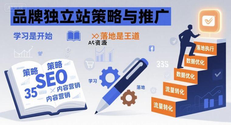 品牌独立站策略与推广,学习是开始,落地是王道-351资源网