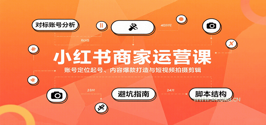 小红书商家运营课，账号定位起号、内容爆款打造与短视频拍摄剪辑-351资源网
