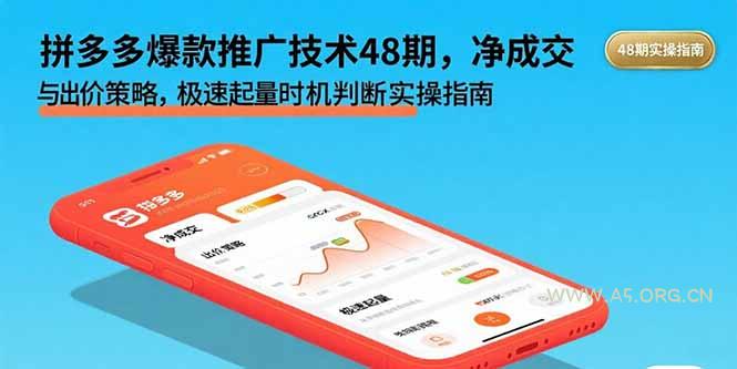 拼多多爆款推广技术48期，净成交与出价策略，极速起量时机判断实操指南-351资源网