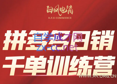 白凤电商·拼多多日销千单训练营(更新8月)-351资源网