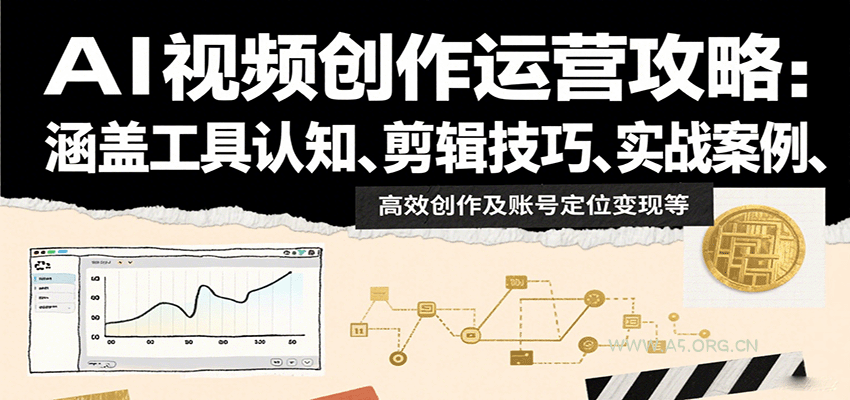 AI视频创作运营攻略：涵盖工具认知、剪辑技巧、实战案例、高效创作及账号定位变现等-351资源网