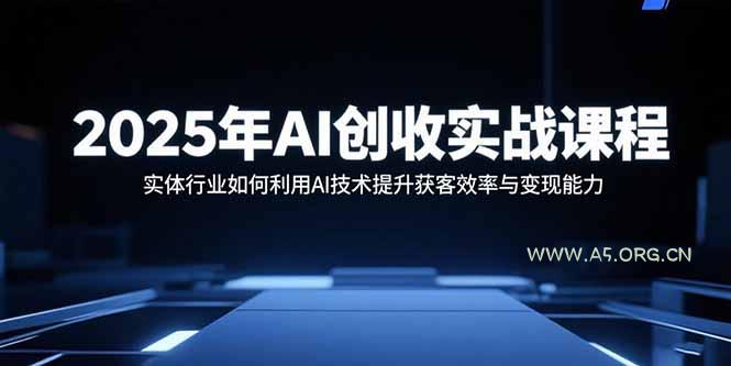 2025年AI创收实战课程：实体行业如何利用AI技术提升获客效率与变现能力-351资源网