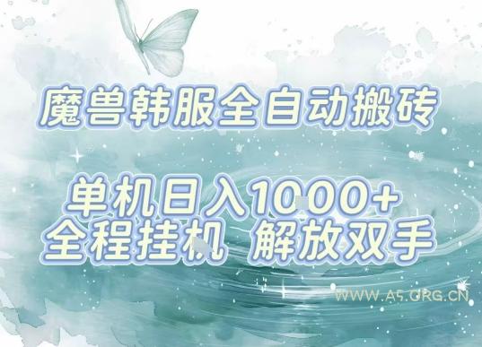 最新韩服游戏搬砖项目，全自动挂G运行，解放双手，无脑打金适合新手小白，单机日入1k【揭秘】-351资源网