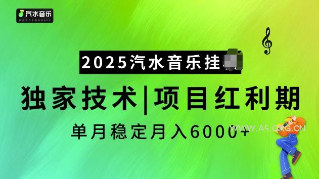 2025汽水音乐挂JI项目，独家最新技术，项目红利期稳定月入6000+-351资源网