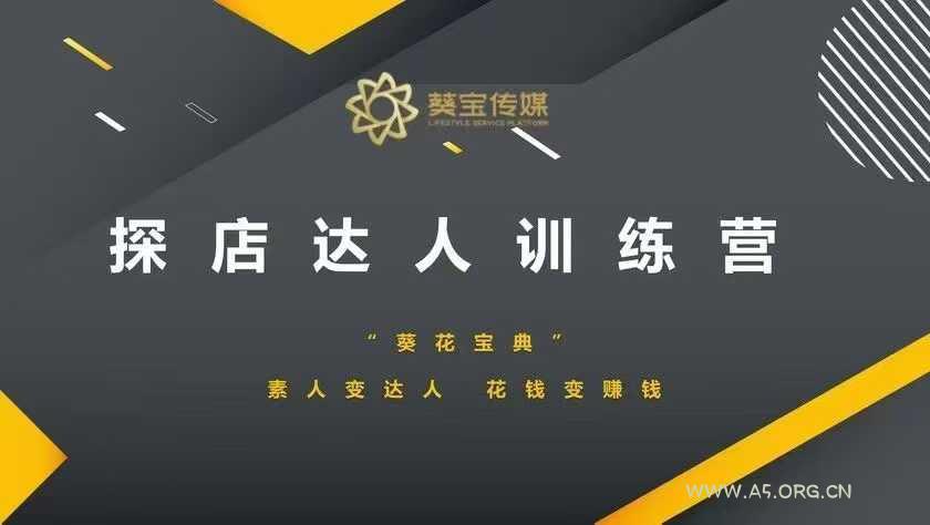 探店达人训练营，素人变达人，花钱变赚钱-351资源网