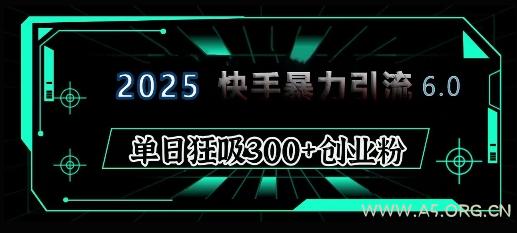 2025年快手6.0保姆级教程震撼来袭,单日狂吸300+精准创业粉-351资源网