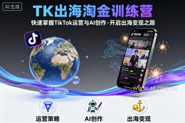 TK出海淘金训练营，助你快速掌握TikTok运营与AI创作，开启出海变现之路-351资源网