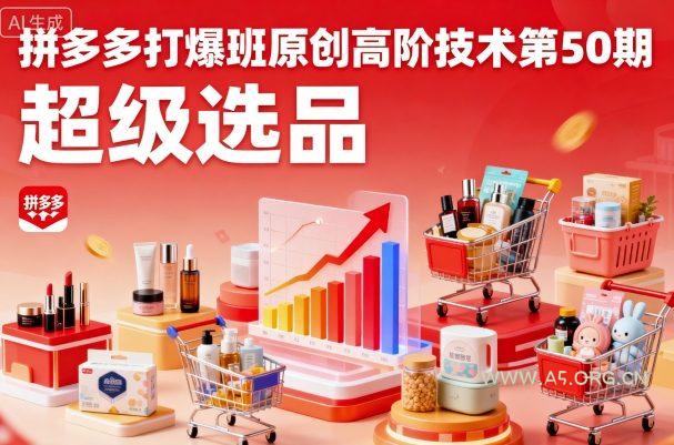 拼多多打爆班原创高阶技术第50期，超级选品-351资源网