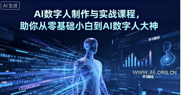AI数字人制作与实战课程,助你从零基础小白到AI数字人大神-351资源网