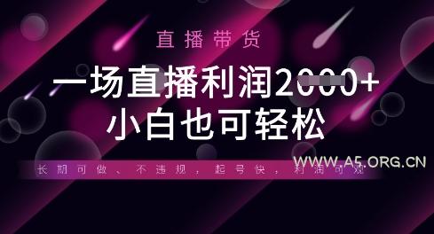 半无人直播带货,一场利润数张,适合所有平台玩法,小白也可轻松-351资源网