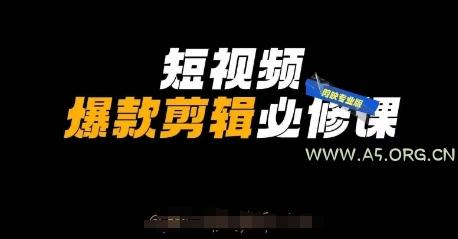 短视频爆款剪辑必修课，剪映专业版实操+自媒体技巧-351资源网