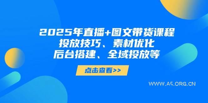 2025年短视频图文带货+直播带货：投放技巧、素材优化、后台搭建、全域投放等-351资源网