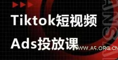 Ads视频投放课，tiktok短视频广告投放课-351资源网