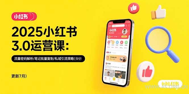 2025小红书3.0运营课：流量密码解析/笔记批量复制/私域引流策略(更新7月-351资源网