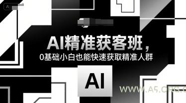 AI精准获客班，0基础小白也能快速获取精准人群-351资源网