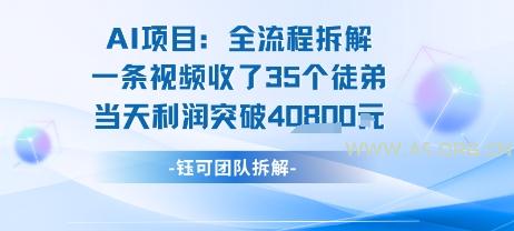AI收徒变现闭环：一条视频收35人，日入1k+(附完整SOP)-351资源网