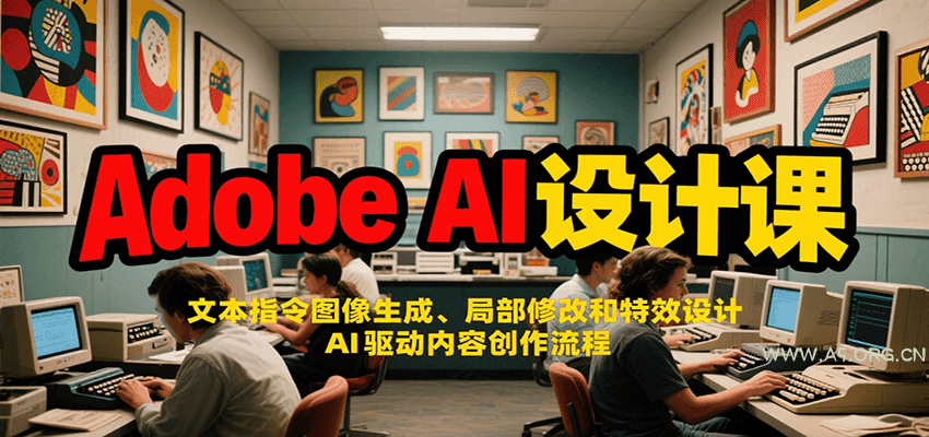 Adobe AI设计课：文本指令图像生成、局部修改和特效设计，AI驱动内容创作流程-351资源网