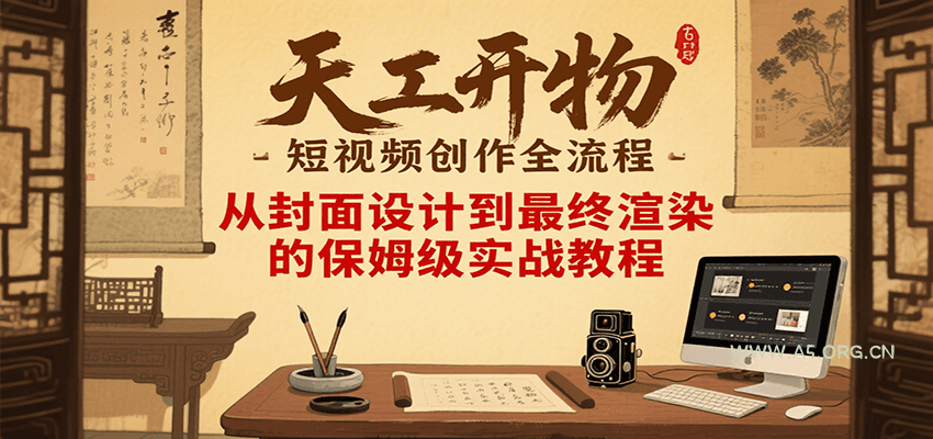 天工开物短视频创作全流程，从封面设计到最终渲染的保姆级实战教程-351资源网