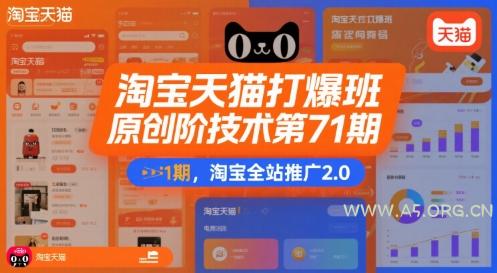 淘宝天猫打爆班原创高阶技术第71期，淘宝全站推广2.0-351资源网