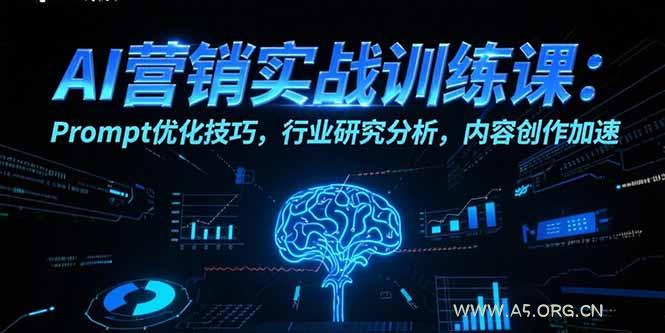 AI营销实战训练课：Prompt优化技巧，行业研究分析，内容创作加速-351资源网