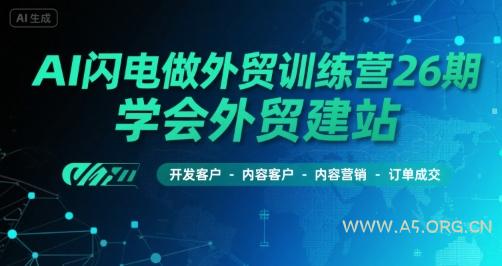 AI闪电做外贸训练营26期，学会外贸建站-开发客户-内容营销-订单成交-351资源网