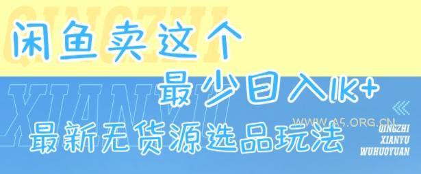 闲鱼卖这个，最少日入1k，最新无货源选品玩法-351资源网
