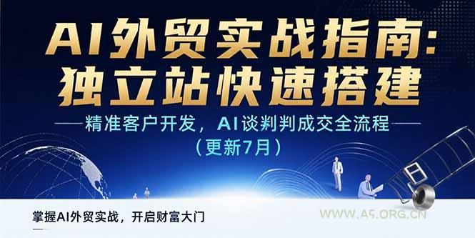 AI+外贸实战指南：独立站快速搭建,精准客户开发,AI谈判成交全流程(更新...-351资源网