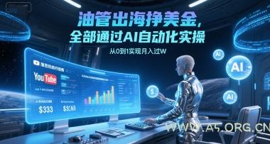 油管出海挣美金，全部通过AI自动化实操，从0到1实现月入过W-351资源网