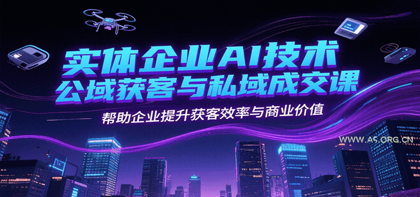 实体企业AI技术公域获客与私域成交课，帮助企业提升获客效率与商业价值-351资源网