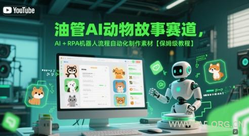 油管AI动物故事赛道，AI+RPA机器人流程自动化制作素材【保姆级教程】-351资源网