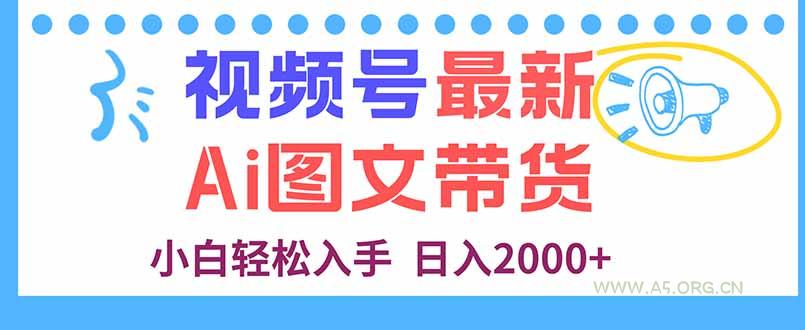 视频号最新AI图文带货，每天几分钟，小白轻松入手，日入2000+-351资源网