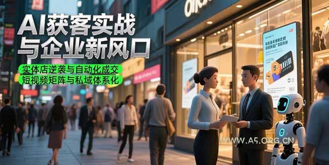 AI获客实战与企业新风口，实体店逆袭与自动化成交 短视频矩阵与私域体系化-351资源网