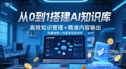 从0到1搭建AI知识库，高效知识管理+精准内容输出，流量收割+内容变现双闭环-351资源网