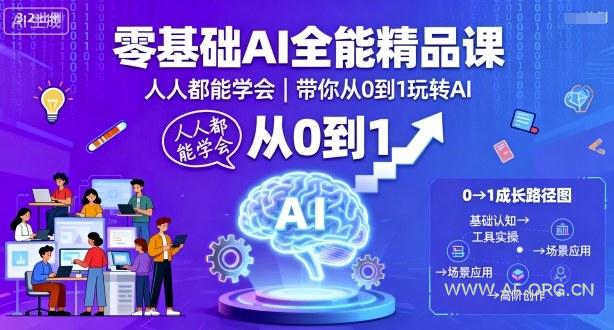 零基础AI全能精品课，人人都能学会，带你从0到1玩转AI-351资源网