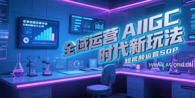 全域运营AIGC时代新玩法，文案封面设计公式，短视频运营SOP-351资源网
