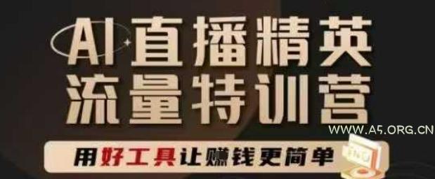 AI直播精英官方特训营，直播底层逻辑和ai实操技巧，用好工具让挣米更简单-351资源网
