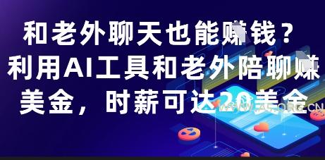 和老外聊天也能挣钱？利用AI工具和老外陪聊挣美金，时薪可达20刀-351资源网