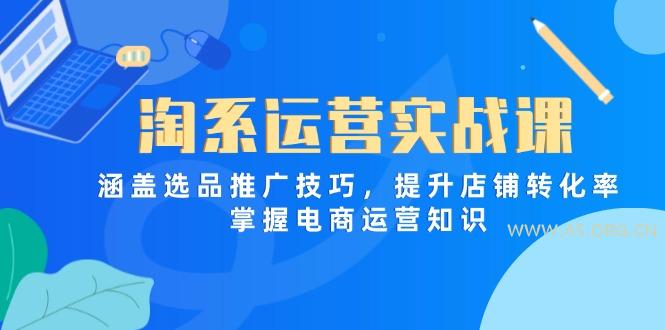 淘系运营实战课，涵盖选品推广技巧，提升店铺转化率，掌握电商运营知识-351资源网
