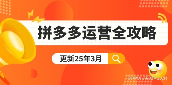 拼多多运营全攻略：从0到日销千单,爆款内功+付费推广+黑科技(更新25年3月-351资源网