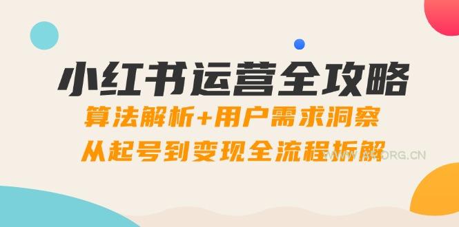 小红书运营全攻略：算法解析+用户需求洞察，从起号到变现全流程拆解-351资源网