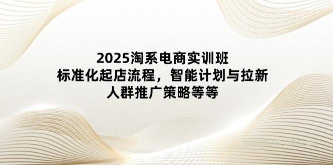 2025淘系电商实训班：标准化起店流程，智能计划与拉新，人群推广策略等等-351资源网