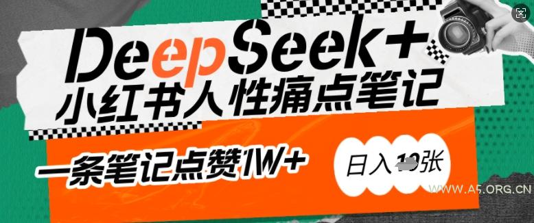 AI赋能小红书爆款秘籍：用DeepSeek轻松抓人性痛点，小白也能写出点赞破万的吸金笔记，日入多张-351资源网