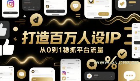 打造百万人设IP,从0到1稳抓平台流量-351资源网