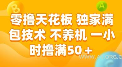 零撸天花板,独家满包技术 不养机 一小时撸满50+【揭秘】-351资源网