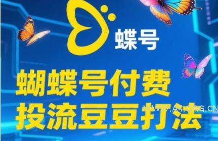 2025蝴蝶号付费投流豆豆打法,助新手快速掌握付费流量撬动自然流的核心玩法-351资源网