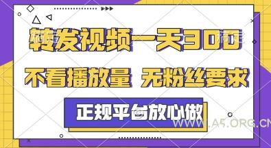 转发视频一天3张+,正规平台放心做,不看播放量,无粉丝要求,随时随地挣收益【揭秘】-351资源网