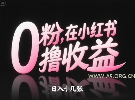 0粉在小红书撸收益,日入几张-351资源网