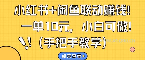 小红书+闲鱼联动挣钱，一单10元，小白可做-351资源网